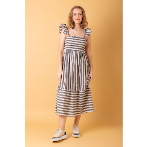 Amaya Sofia Midi Dress Stripe